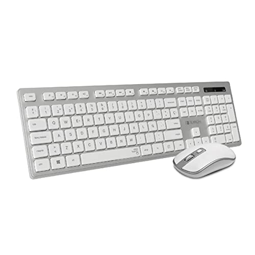 TECLADO + RATON INALAMBRICO SUBBLIM PLANO ERGO SILVER