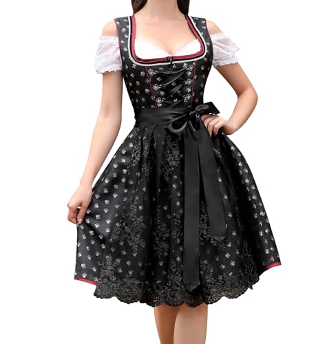 YesFashion Dirndl Damen Midi 3 Teilig...