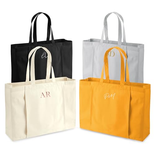 Print Maniacs Personalised Yoga Mat Bag Pilates Exercise Sports Gym Beach Towel Foldable Sling Carrier Shoulder Tote Bag for Him Her 100% Organic Cotton (Initials)