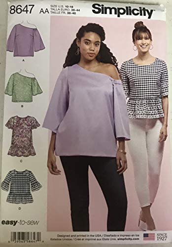 Patron de couture tops femme Simplicity 8647 pour coudre une garde-robe d'été sur mesure
