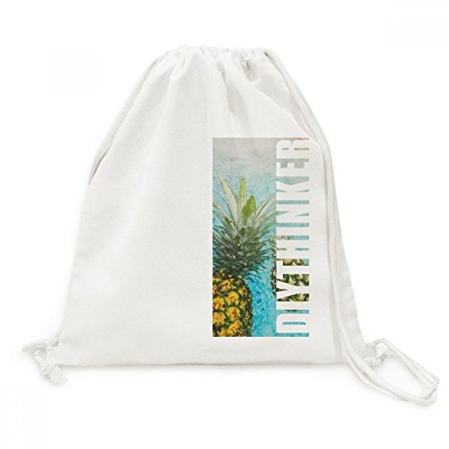 Sac à cordon ananas fruits rouges léger pour éviter d'avoir chaud
