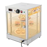 Food Warming Cabinet, 3-Tier 800W Commercial Food Warmer 86℉~185℉ Temperature Control Warm Light Color Food Steamer Bun Warmer Machine with Digital Display Hot Boxes for Catering Silver