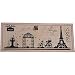 Front Entry Door Mat - Welcome Rug, Rustic Doormat, Paris Decorfor Home, Front Door, Office, Hallway - Eiffel Tower and Paris Style Design - Brown and Black, 16 x 40 Inches