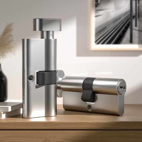 Bwintech 1 Stück 35T/35mm Euro Messingzylinder, 70mm Knauf/Schlüssel zylinderschloss mit 5...