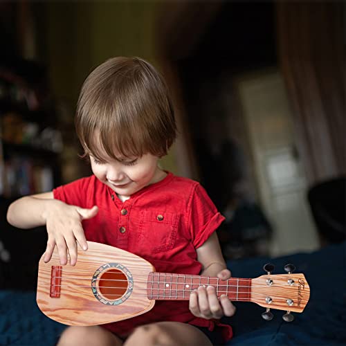 17 Inch Kids Ukulele Guitar Toy 4 Strings Mini Children Musical Instruments Educational Learning Toy For Toddler Beginner Keep Tone Anti-Impact Can Play With Picks/Strap/Primary Tutorial #TOP6