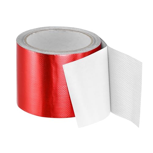 Image of PATIKIL Awning Repair Tape 3-1 /8 inch x 26ft Waterproof Canvas Tape High Adhesive Tear Repair Patch Kit for PVC Tarpaulin Tent Awning Fabric RV Sail Boat Cover, Red