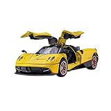 iPariser Alloy Collectible Pagani Huayra Dinastia Toy Vehicle Pull Back Die-Cast Car with Lights and