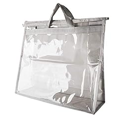 clear plastic storage bag with handles.