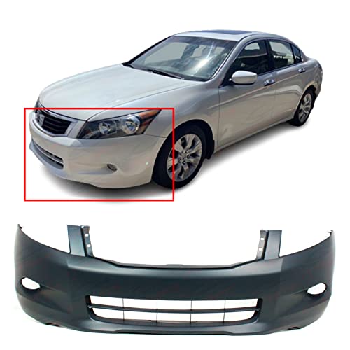 FitParts Compatible With Front Bumper Cover 2008 2009 2010 Honda Accord V6 EX-L EX Sedan 08-10. New, Primed and Ready for Paint. With Fog Light Holes. HO1000255 04711TA6A90ZZ