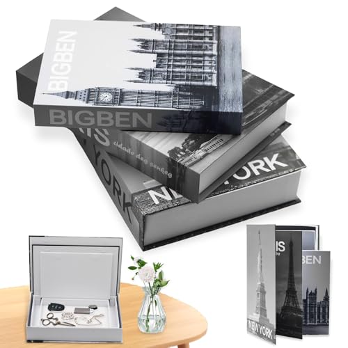 YUJUVI 3 Piezas Libros Decorativos Moda