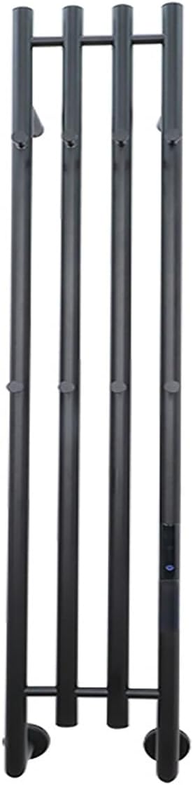 Wall Mounted Towel Warmer Rack 304 Stainless Steel Heated Towel Holder 4-Bar Vertical Design Constant Temperature Bath Towel Heating for Spa-Like Comfort