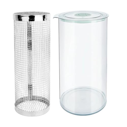 Nixiara Breader Bowl Shaker para freír, rodillo transparente de 360 grados, 18 x 35 cm, coctelera de de pescado con tapa para el hogar, cocina, hornear, camping, preparación de comidas, freír