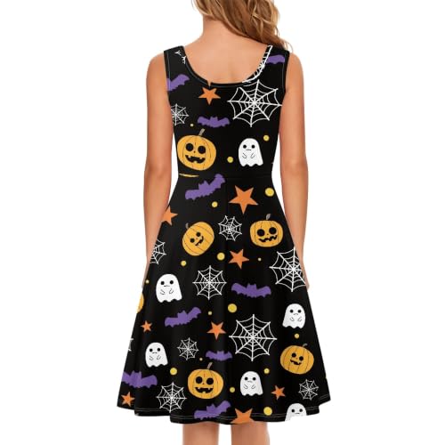 Image of TOADDITDO Womens Summer Sleeveless Tank Dress with 2 Side Pockets XS-4XL Plus Size