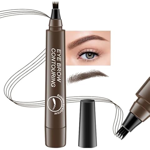 BINGBRUSH Eyebrow Pencil Micro 4 Point Ink Pen by Brow Stylist - Eye Makeup Lift & Snatch Eyebrow Pen Kits Long-Lasting Waterproof Natural Eyebrow Hair (1Pc 02# Dark brown) Cover