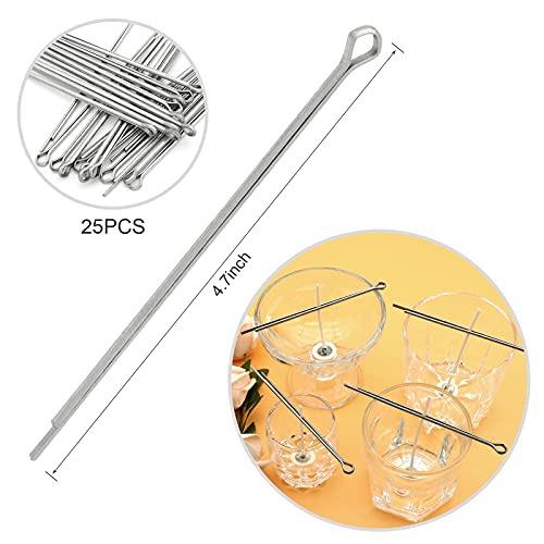 Candel Wick Holders, 4.7 Inch Wick Holders For Candle Making, 25 Pcs Metal Wick Centering Tool #TOP1