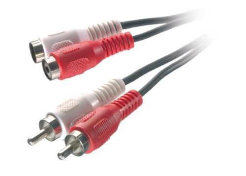 Vivanco - Cable de audio RCA (2 conectores macho, 2 conectores hembra, 5 m)