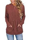 JomeDesign Sweaters for Women Long Sleeve Tunic Tops Lightweight Sweatshirts Loose Fit Caramel