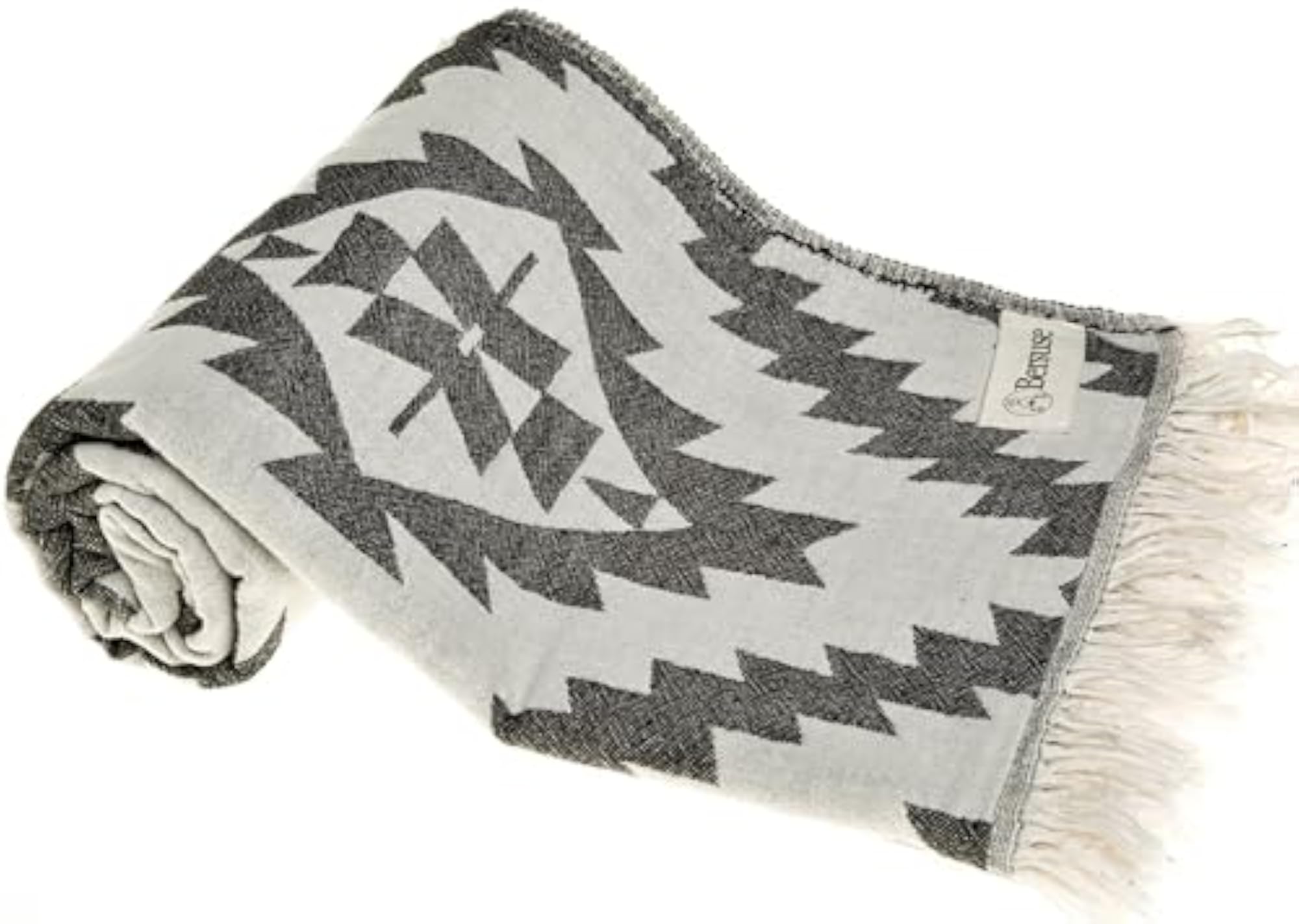 100% Cotton Dual-Layer Handloom Turkish Towel, Black
