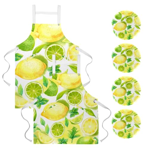 Tabliers de cuisine lot de 2 avec broches pour restaurant bistrot et nettoyage de maison