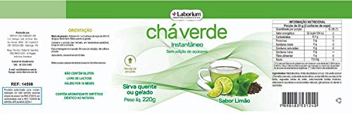 kit 7 Chá Verde Instantâneo -Taurina/Stévia 220g cada