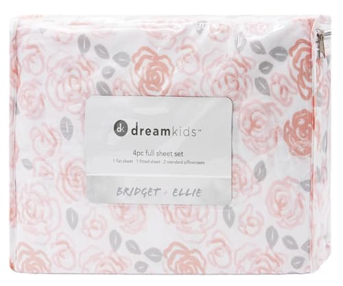 LITTLE CELEBRITY Full Sheet Set | Kids Sheet & Pillowcase Sets | Full Sheets for Boys Girls, Fitted Sheet, Top Sheet, 2 Pillowcases | Full Sheets Set | Full Bed Sheets | Bed Sheets Full (Bridget)