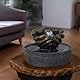 Zen Light Zen Zimmerbrunnen Authentisch und symbolisch Buntes LED-Licht, Entspannendes Dekorationsobjekt, Geschenkidee, Tischbrunnen Meditation, Dia30, H19cm - Lhassa