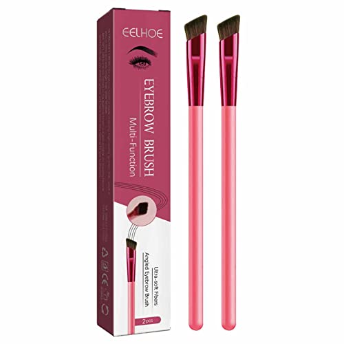 Cepillo multifunción para cejas | Juego de brochas de maquillaje para cejas de 2/4 piezas | Brocha para corrector cuadrada Brocha para cejas | Pinceles para ojos en ángulo maquillaje Accesorios Cover