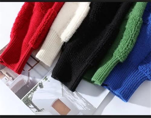 Men Harajuku Knitted Sweaters Streetwear Loose Pullover O-Neck Vintage Sweaters3