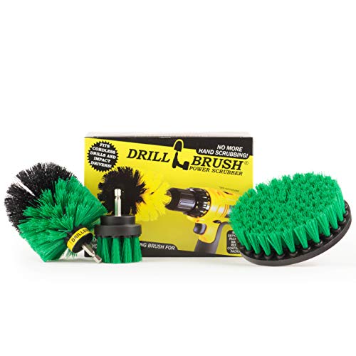 Drillbrush Nuevo cambio rápido del eje de baño del azulejo de energía friega el cepillo y el kit de la lechada verde, negro