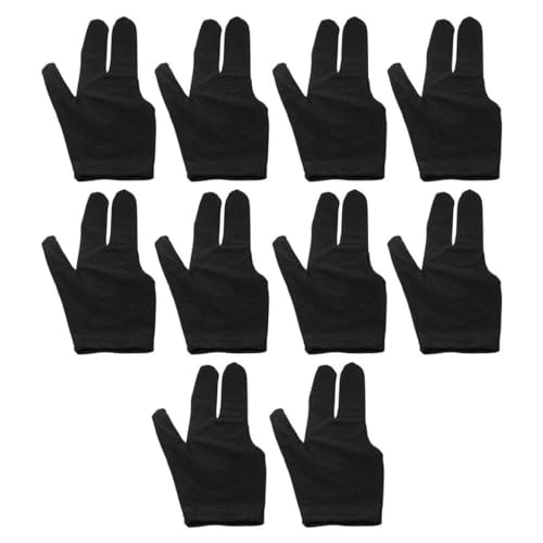 zaoalife 3 Fingers Billiards Pool Gloves, Billiard Gloves,10pcs Pool Left Right Hand Gloves, Pool Left Right Hand Gloves Sport Gloves for Billiard Accessories