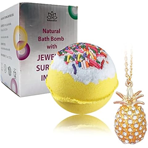 Bubble Bath Bombs with Hidden Necklace Cover