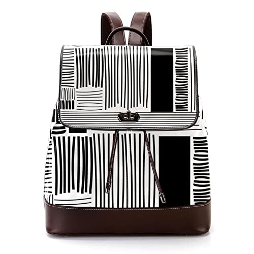 Petit sac à dos de voyage à rabat pour femme avec motif art abstrait bicolore