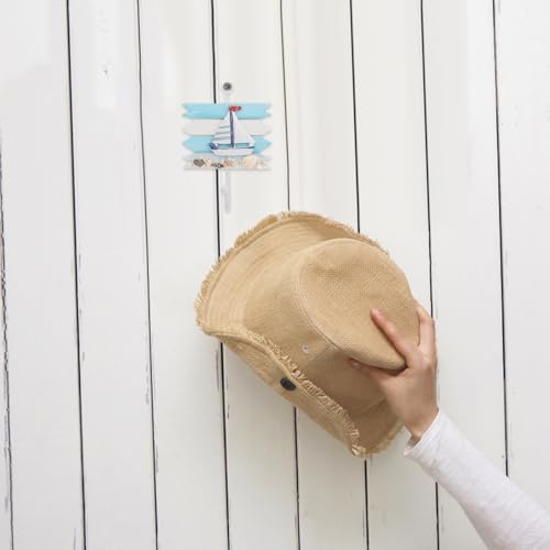 Perchero de pared de madera mdf Toddmomy para colgar ropa sin espacio 5