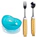 Cucchiaio/Ciotole/Forchetta Per Anziani Set Di Stoviglie Allenamento Per Agitare Le Mani Mangiare Cibo Artrite Anti-Shake/Splash Anziani Posate Per Parkinson Emiplegico Posate Per Disabili