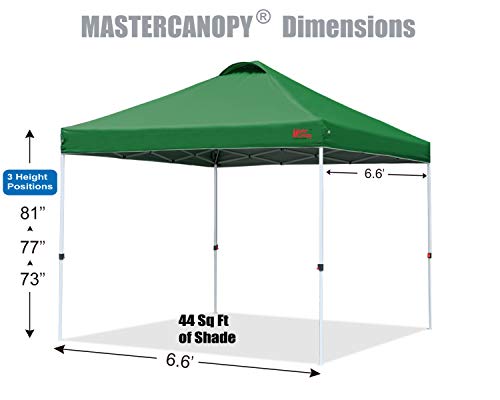 Image of MASTERCANOPY Durable Pop-up Canopy Tent with Roller Bag (Forest Green)