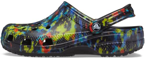 Crocs Unisex-Adult Classic Solar Rainbow Clogs, Turq Tonic/Multi, 8 Women/6 Men