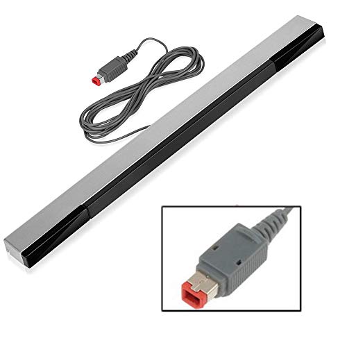 Dayxi Wired Infrared Sensor Bar For Nintendo Wii/Wii U, Console Signal Receiver Infrared Motion Sensor Barwith 1 Bracket - Video Games (Silver) #TOP1
