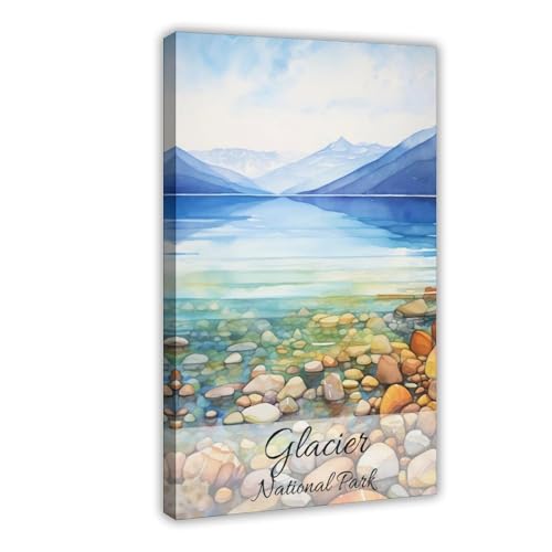Affiche Glacier National Park Lac MacDonald Toile 61x91 cm