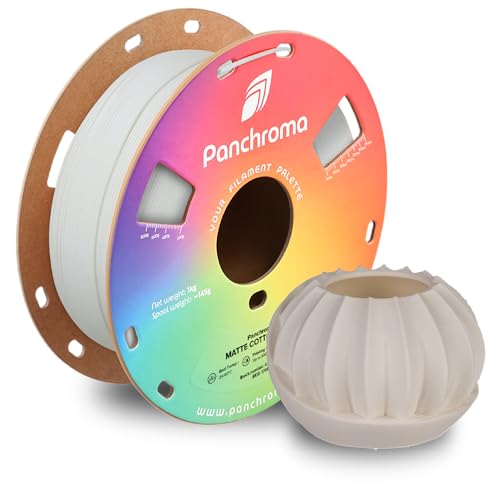 Polymaker Panchroma Matte PLA Filament, Matte Cotton White 1.75mm 1kg 3D Printing...
