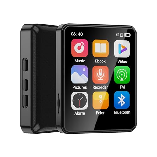 Reproductor MP3 MP4, Reproductor de Música MP3 con Pantalla Táctil Completa de 2,4 Pulgadas y Memoria, Reproductor de MP3 Clásico con Altavoces HD Integrados, (Sin Tarjeta de