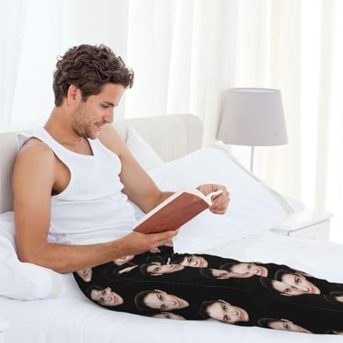 Custom Men Pajama with Face, Customized Men's Pajama Pants with Wife's Husband's Pet's Kid's Face3