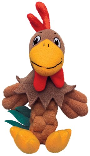 KONG Pudge Braidz Rooster Dog Toy, Medium/Large