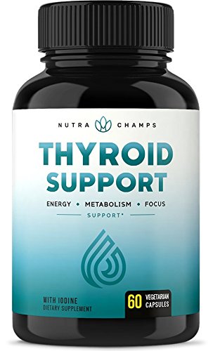 Thyroid Support Complex with Iodine for Energy, Metabolism & Focus - Vegetarian, Non-GMO