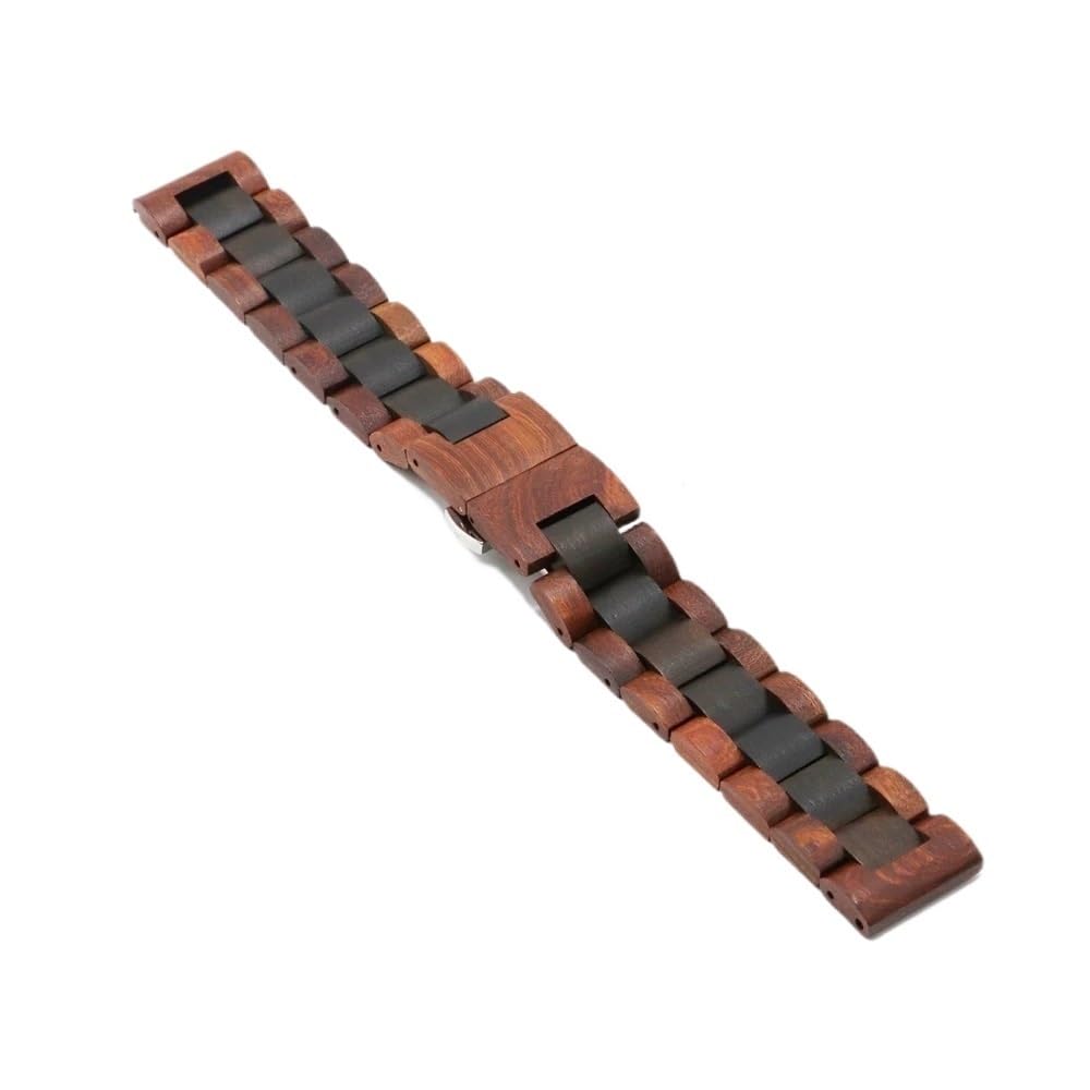 Bracelet de montre en bois et acier pour Huawei Watch GT 3 finition premium