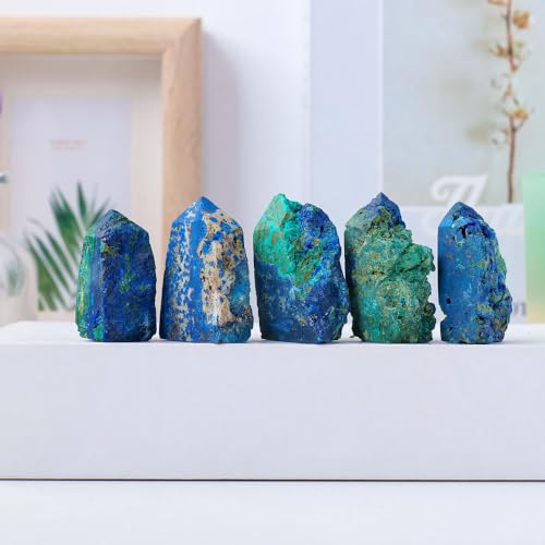 Pierre à pointe d'azurite naturelle de 4,6 cm pour collection