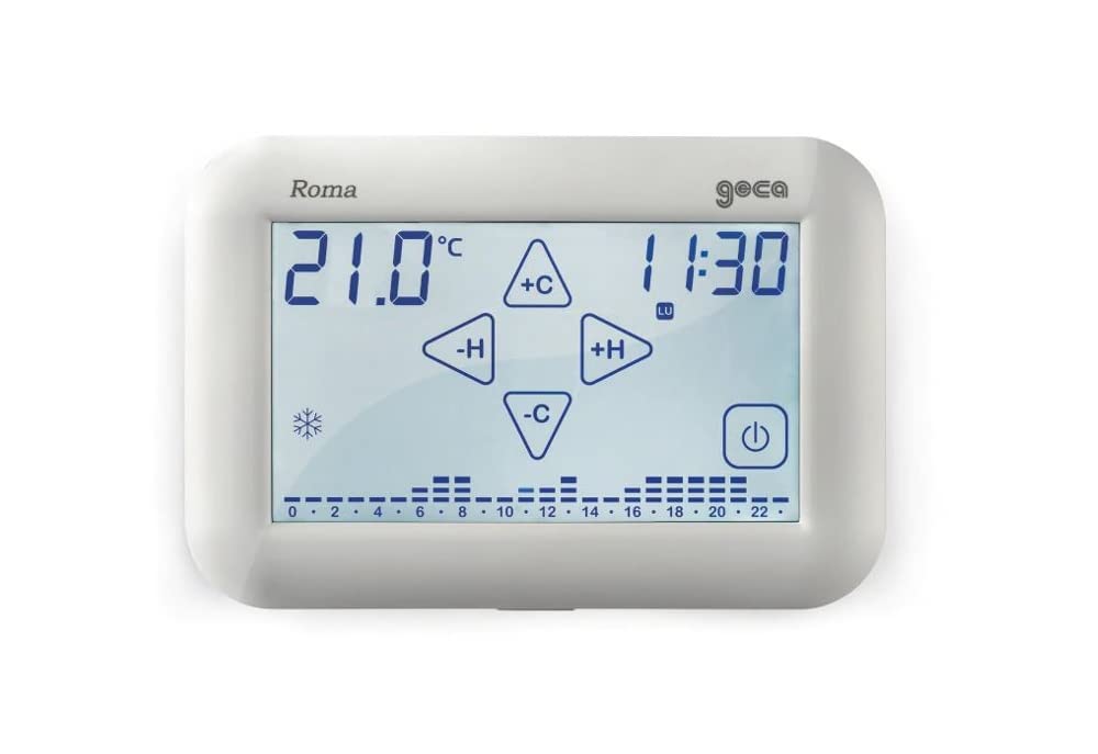 GECA ROMA 322 CRONOTERMOSTATO TOUCH SCREEN DA PARETE BIANCO 33222677
