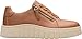 Clarks Women’s Mykah Joy Platform Fashion Sneaker, Tan Leather, 8
