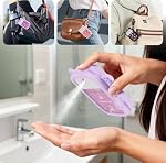 Cat Silicone Case for Touchland Hand Sanitizer Spray with Keychain, Compatible with Power Mist & Glow Mist 1 FL Oz/30ML for Touchland Case,Accessory Cute Travel Cover Sleeve (Black)