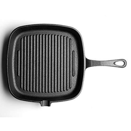 MMLUCK Nonstick Square Griddle Pan with Pour Spout,Griddle Frying Pan Grill Cast Iron Skillet Cooking Fry Square Steak