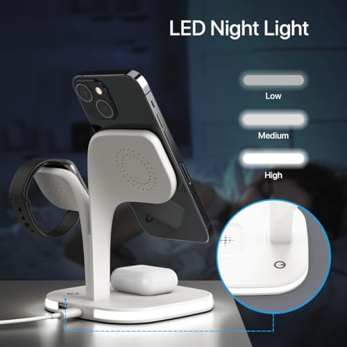 Mag-Safe chargeur induction pour iPhone 16 15 14 et montre connectée